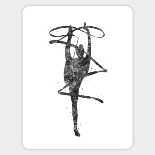 Rhythmic gymnastics black and white Magnet